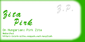 zita pirk business card